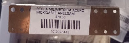 Regla Milimetrica de Acero Inox.