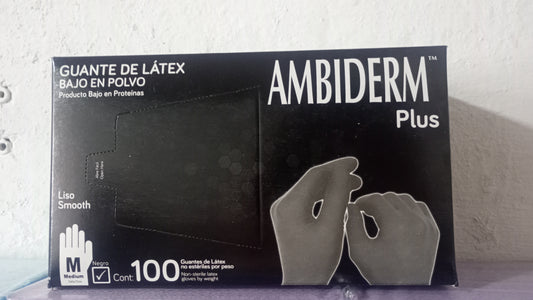 Guante de Látex Negro Ambiderm